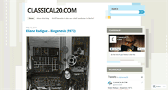 Desktop Screenshot of classical20.com